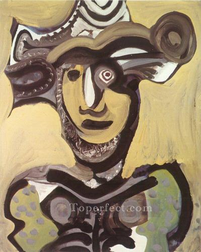 銃士胸像 1972 年キュビズム パブロ・ピカソ油絵